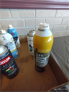 Misc spray paint aerosol cans 1/2 full