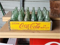 Coca Cola crate w/ bottles