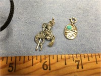 Sterling silver lot of 2 pendants