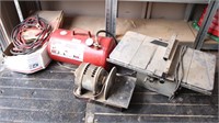 Sears Table Saw, Air Tank, Jumper Cables & Motor