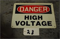 Plastic High Voltage Sign