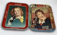 2 Coca-Cola trays