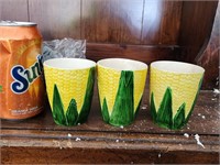 3 Vintage Corn Cups