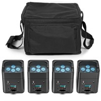 4 PCS Wireless Par Light and 1 Pcs Carrier Bag Rec