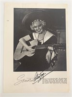 Alice Faye signed magazine page