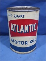 Vintage 1qt Atlantic Motor Oil Can