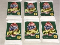 1991 Fleer Football Cards LOT of 6 Unopened Packs