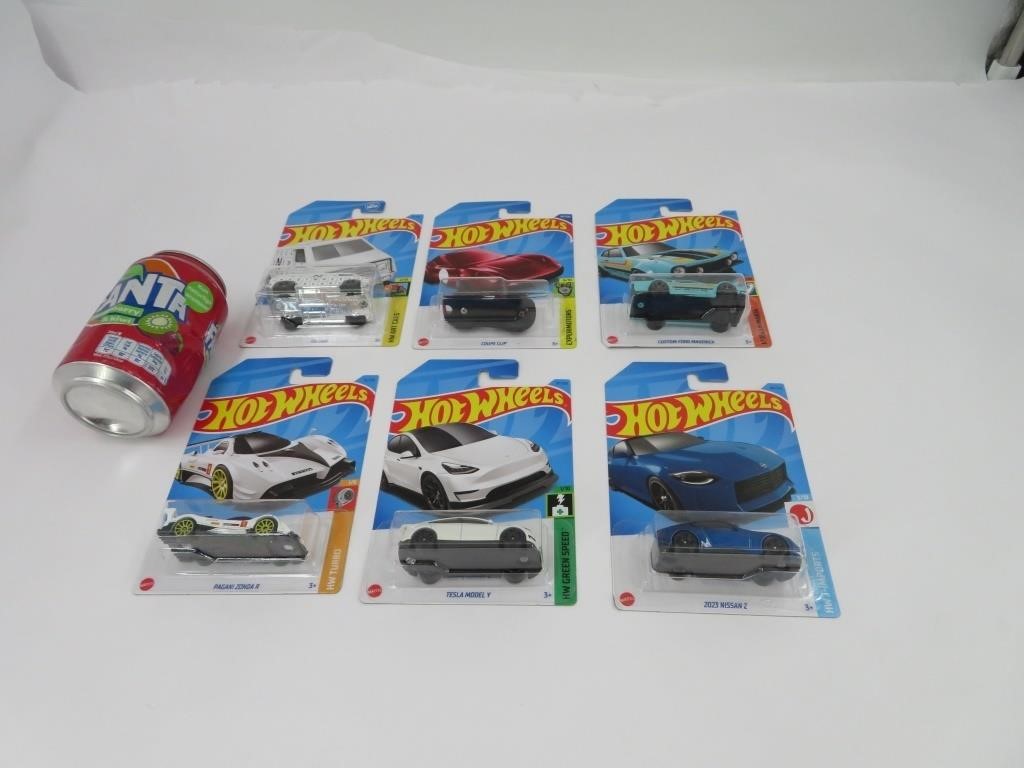 6 voitures hot wheels die cast