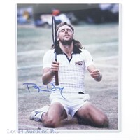 Bjorn Borg Signed 1980 Wimbledon Tennis Photo