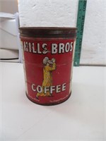 Antique Hills Brothers 2 Lb Coffee Tin 6&5/8"