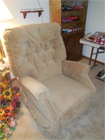 Tan Rocking Swivel Recliner