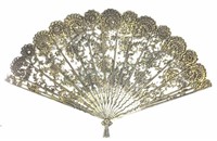 Classical Gold Gilt Style Resin Fan, Wall Decor