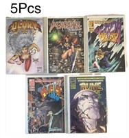 5 Pcs Carded Comics as Pictured