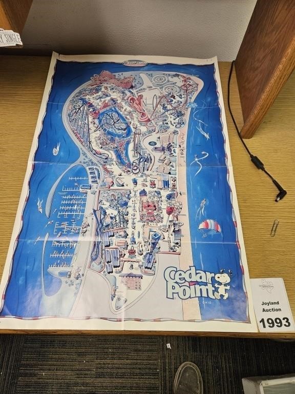 Vintage 2000 Cedar Point Souvenir Map