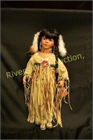 Native American Porcelain Bisque Doll