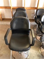 3 Hydraulic Salon Chairs-One w/ Damage
