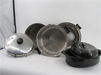 Assorted Pots and Pans Saladmaster Double Boiler