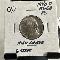 1940-D HIGH GRADE JEFFERSON NICKEL