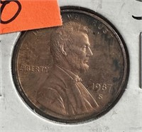 1987-S PROOF MEMORIAL PENNY CENT