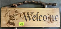 Amish made welcome sign deer