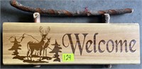 Amish made welcome sign deer