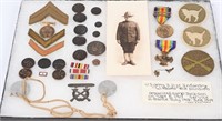 WWI NAMED 81ST DIVISION MEDAL & INSIGNIA LOT WW1