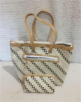 Woven Straw Purse and Clutch