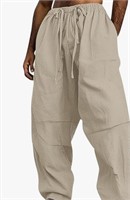 New (Size M) Drawstring Pants Casual Elastic
