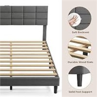 Seventable Twin Bed Frame with Charging Station