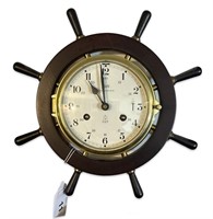 Vintage Schatz Ship Wheel Royal Mariner Wall Clock