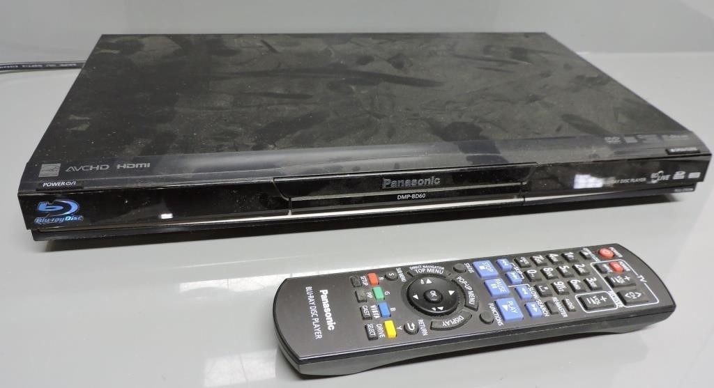 PANASONIC DMP-BD60 BLU-RAY DISC PLAYER WITH REMOTE