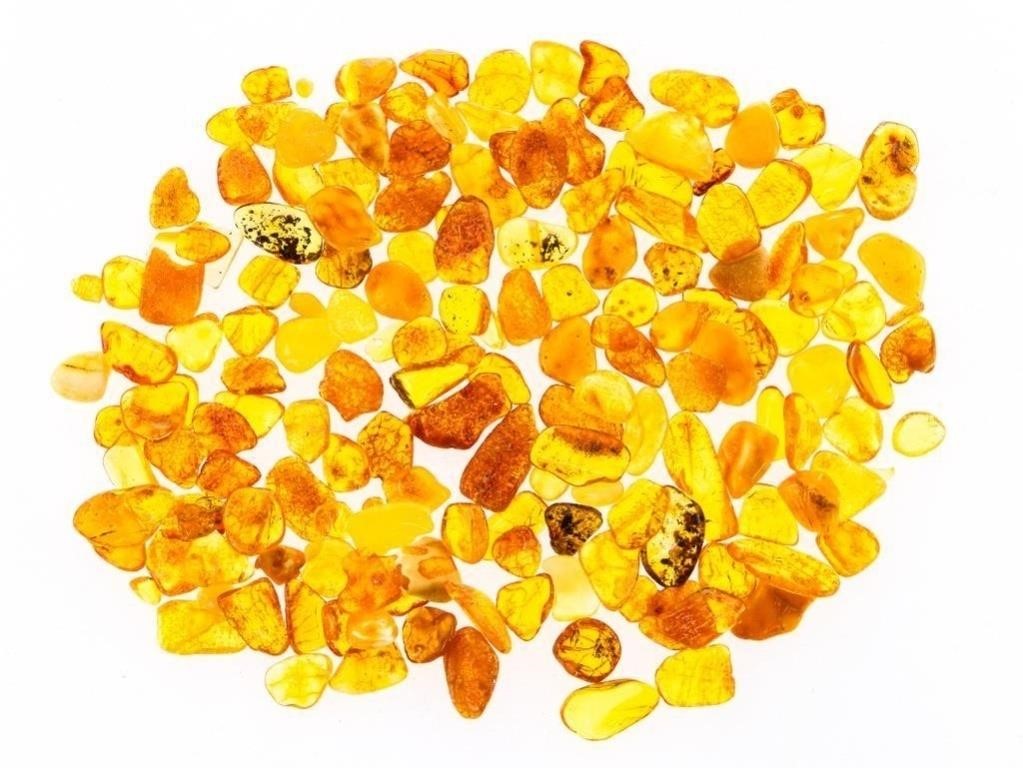 Collection of Amber Polished Stones