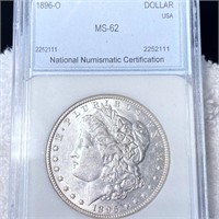 1896-O Morgan Silver Dollar NNC - MS62