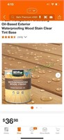 Waterproofing wood finish