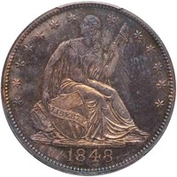 50C 1848 PCGS PR64