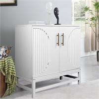 Accent Cabinet Modern White Wooden Sideboard,