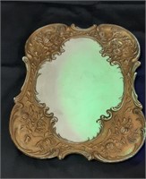 Painted Custard Glass Dahlia 10" Vanity Tray