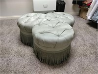 Fringed and Tufted Ottoman, Wall Mirror