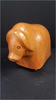 HAND CARVED OXEN FIGURE BY RICHARD CANADA