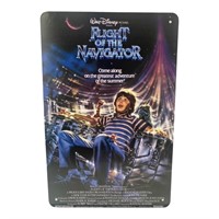 Flight of Navigator Movie poster tin, 8x12, come