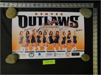 Denver Outlaws Dancers 2009 Poster Signed