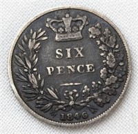 1846 UK SIX PENCE VICTORIA