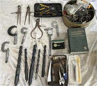 Machinery, handbook, drillbits, misc tools