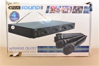 GEM SOUND 4 CHANNEL WIRELESS MICROPHONE SYSTEM