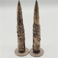 WW2 TRENCH ART 1914 CHINESE & 1927 SILVER COINS