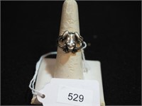 Sterling frog ring, size 7.50