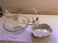 Glass Serving Bowls-(2);