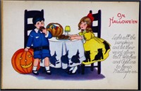 Vintage Halloween postcard