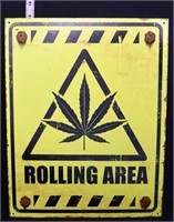 Metal Rolling Area sign