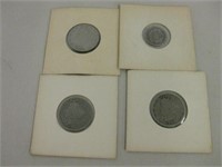 1872 Half Dime & 1903, 1906, 1908 V Nickels